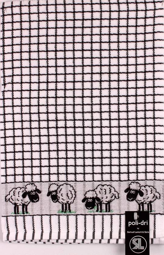 Samuel Lamont Poli Dri Black Sheep  tea towel Code:TT-706JSHEEP